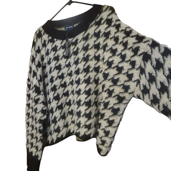Max Edition Houndstooth Sweater $108 Size Large - Picture 3 of 12